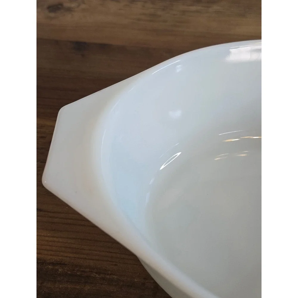 VTG PYREX Oval Promotional Dish 043 1.5 qt Green Honeysuckle Pattern 1960 w/ Lid